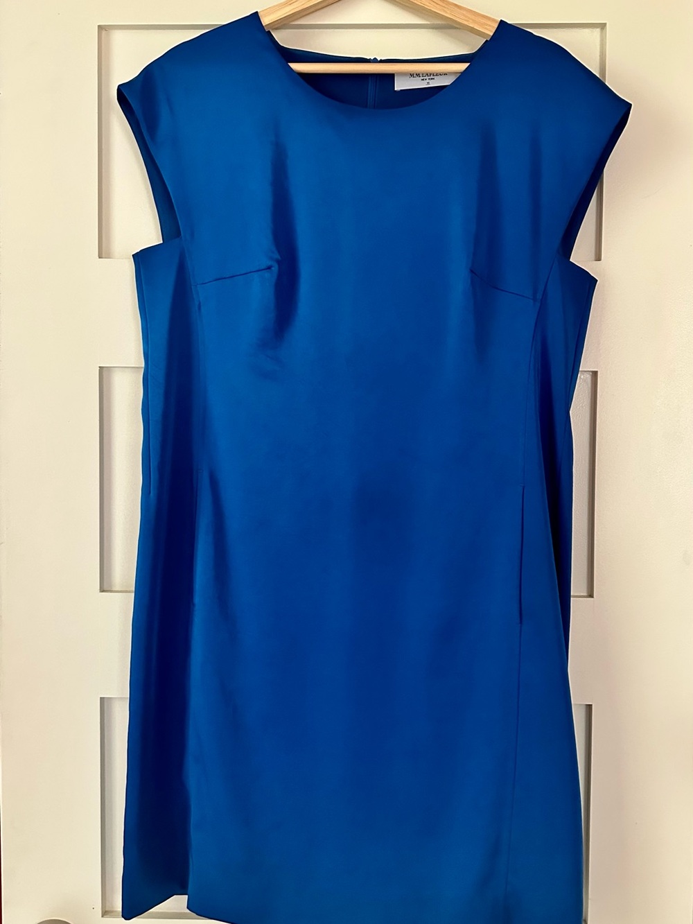 MM Lafleur Maaza Cobalt Blue Cap-Sleeve Shift Dress
